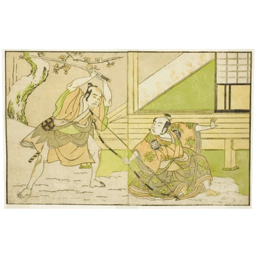 MSTECO Classic Painting Abstract Wall Art Famous Artwork the Actors Arashi Sangoro Ii As Hojo Tokiyori by Katsukawa Shunsho Giclee Artwork for Wall Decor 60x90cm