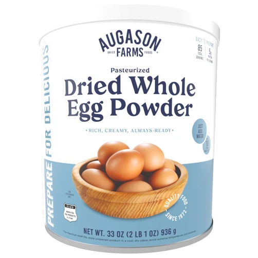 Augason Farms Pasteurized Dried Whole Egg Powder Can, Real Eggs, Emergency Food Supply, Everyday Meals, 85 Servings