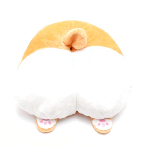 ANJUU New Pets Puppy Cute Corgi Butt Throw Pillow Neck Support Pillow Cushion Travel Pillows Animals Stuffed Toy Gifts(42x42cm)
