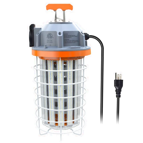 NS LED Temporary Work Light 150W Daylight White 5000k 24250 Lumens Led High Bay Construction Lights with Hook, Portable Link-able Durable LED Job Site Lighting for Indoor and Outdoor Area Lighting