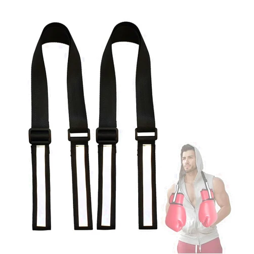 Nsgglecher 2PCS Boxing Gloves Carrying Strap，26’’- 46’’ Adjustable Shoulder Strap for Carrying & Hanging Boxing Gloves，Boxing Gloves Storage Rack, Travel Carrier Gloves Holder Strap
