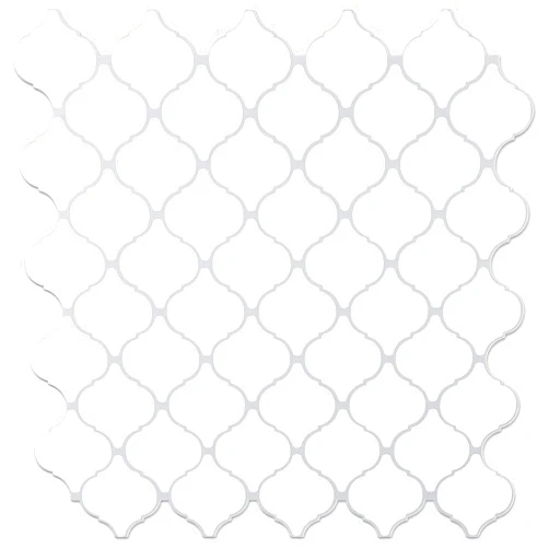 STICKGOO Arabesque Tile Peel and Stick Backsplash, 12”X12” Backsplash Tile for Kitchen Peel and Stick, Self Adhesive Wall Tile Stick on Tiles (Thicker Design, White)