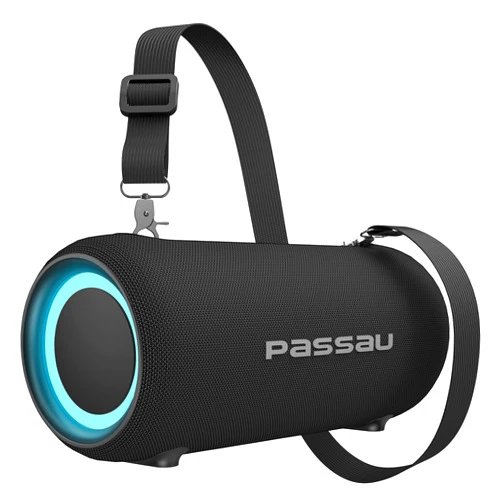 Passau Portable Bluetooth Speakers 40W Peak Loud Stereo Sound, Passive Radiators-Deep Bass, All Day Playtime, Adjustable Strap, BT5.3, IPX5 Wireless Speaker RGB Lights for Indoor Outdoor