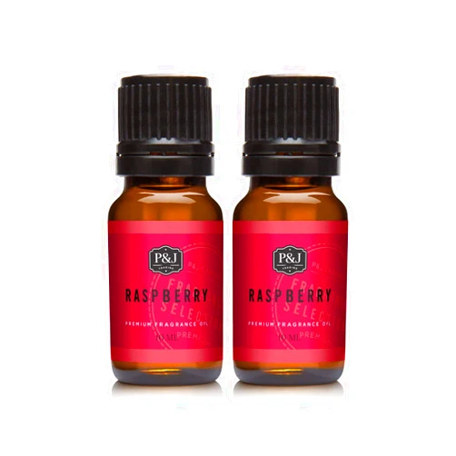 P&J Trading Fragrance Oil | Raspberry Oil 10ml 2pk - Candle Scents for Candle Making, Freshie Scents, Soap Making Supplies, Diffuser Oil Scents