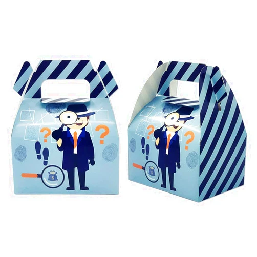 Party Talent 20 PCS Small Size Candy Box Cake for Kids Detective Spy Secret Agent Theme Party, Treat Gift Cookie Containers Goodie Bag, Baby Shower Decoration Favor Supplies