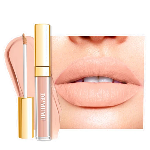 DE'MUMU Apricot Lipstick Matte for Women, Nude Long Lasting Lipstick Smudgeproof Liquid Lipsticks, Cruelty Free Lip Makeup (DM25 Latte Nude)