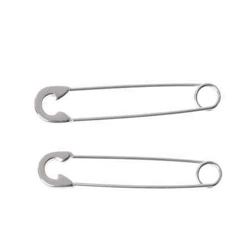 Oawjeen Oawe Gothic Surgical Steel Safety Pin Long Stud Earrings Ear Threader Fashion Jewelry