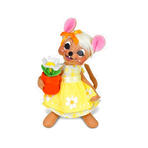Annalee Daisy Girl Mouse, 6 inch Collectible Figurine