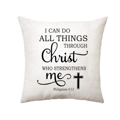 Aconesong Christian Gift for Women Inspiration Throw Pillow Cover Bible Verse Pillow Case Cross Religious Pillow Covers for Prayer (150)