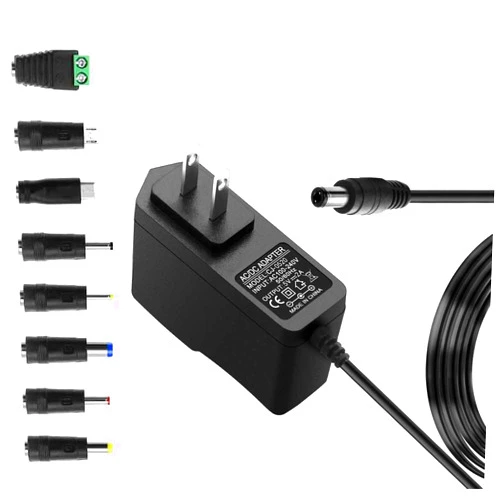 SUICINGU 5V 2A AC Adapters 5V Power Adapter Charger DC Power Supply for Regulated Switching with 8 Tips for 2000mA 1500mA 1000mA 900mA 850mA 800mA 700mA 600mA 500mA Universal Electronics