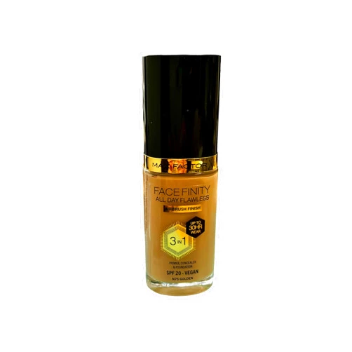 Max Factor Facefinity 3 In Primer Concealer Foundation Spf 20 75# 30 Ml1, Golden, unscented, 1 Fl Oz