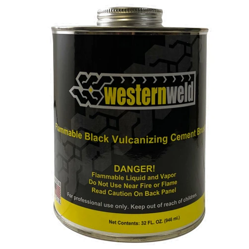 Sherco-Auto Sherco Auto Western Weld Black Flammable Vulcanizing Cement Tire Repair Brush Top Can 32 Oz. (1 Qt.) (1)
