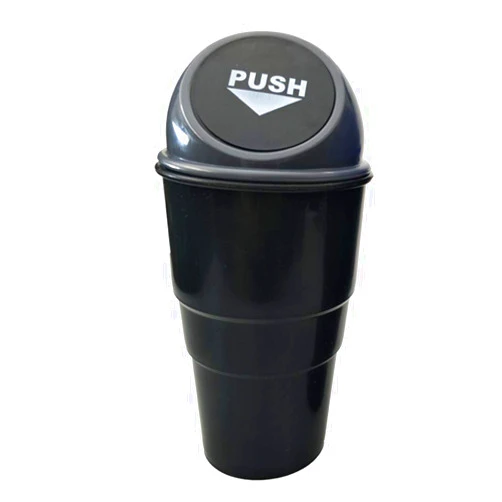AISIBO Automotive Cup Holder Trash Can, Mini Car Garbage Can Vehicle Rubbish Bins with Lid for Car Office Home Bedroom Desk (Grey)