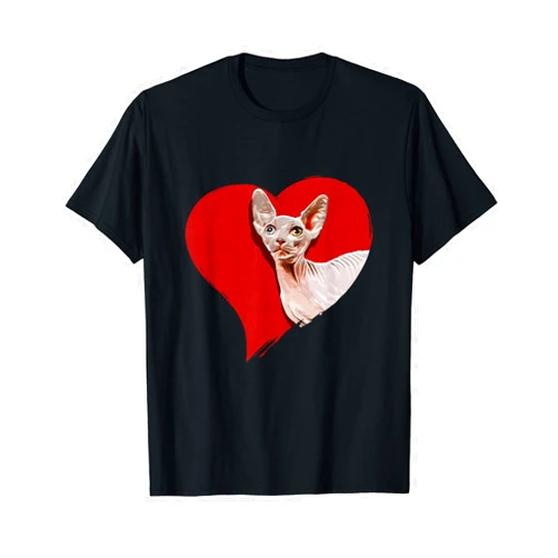 Cute And Funny Cat Zajoo Loving Cat In A Heart Cute Kitty Funny Cat Lover T-Shirt