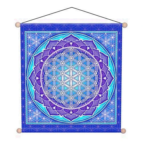 AngelStar Flower of Life Meditation Banner, Multicolored