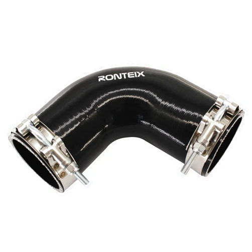 RONTEIX Universal 90 Degree Elbow Silicone Hose Coupler ID 3” (76 MM) with 2 PCS T-Bolt Clamps,4-Ply Reinforced for Turbo/Intercooler/Intake Piping/Radiator Tube