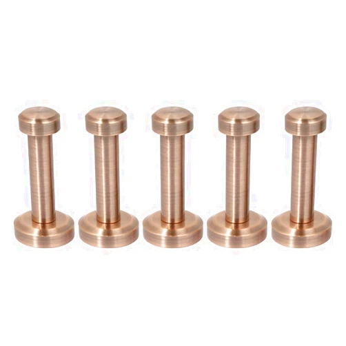 EForwish Robe Towel Hook Brushed Red Copper, Simple Brass Bathroom Robe Hook,Hand Towel Holder,Heavy Duty Clothes Hanger for Wall or Cloakroom,5 of Pack