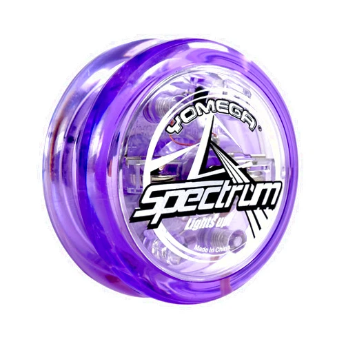 Yomega Spectrum – Light up Fireball Transaxle YoYo with LED Lights for Intermediate, Advanced and Pro Level String Trick Play + Extra 2 Strings & 3 Month Warranty (Purple)
