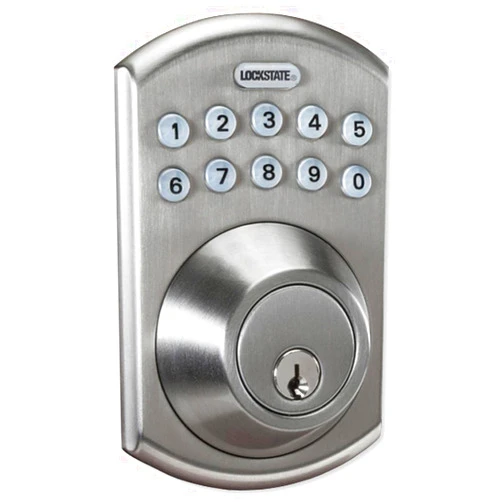LockState Residential WiFi Deadbolt in Satin Nickel