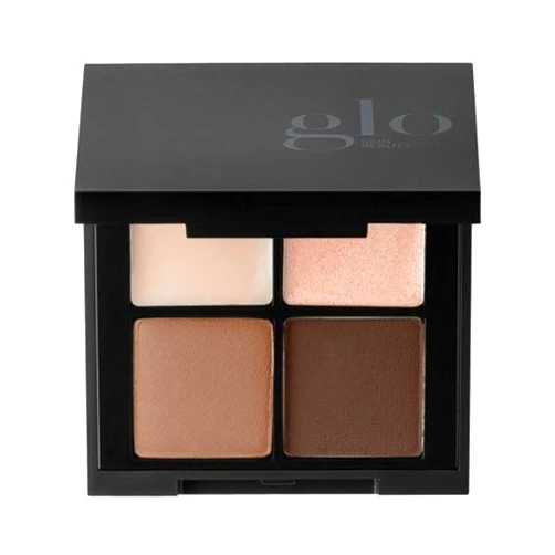 Glo Skin Beauty Brow Quad | Create Buzz-Worthy Brows To Fill, Define and Shape, (Brown)