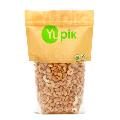 Yupik Organic Dry Roasted Cashews, 2.2 lb (35.2 oz), Kosher, Gluten-Free, Non-GMO, Vegan, Crunchy Nuts, Unsalted, Lightly Roasted, Oil-Free, Source of Protein & Iron, Nutritious, Healthy Snacks