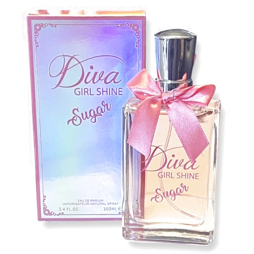United Scents DIVA GIRL SHINE SUGAR - Eau de Parfum for Women - Notes of Tangerine, Honeysuckle, and Wild Berry - 3.4 Fl Oz