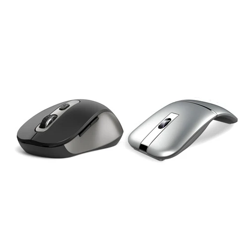 ACOZYKITTEN Silent Wireless Mouse with USB Nano Receiver, Side Button, 2400 DPI;Bluetooth Curved Mouse, Ultra-Thin Rechargeable Rotating Wireless Mouse, Dual Mode (BT5.0/3.0+2.4G), Portable Travel Arc Mouse…