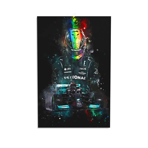 sASAwl Lewis Hamilton F1 Car Poster Art Wall Decor (1) Canvas Painting Posters And Prints Wall Art Pictures for Living Room Bedroom Decor 12x18inch(30x45cm) Unframe-style