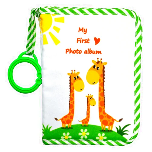Amzoya Baby's My First Family Album,Soft Cloth Photo Book,Baby Cloth Album