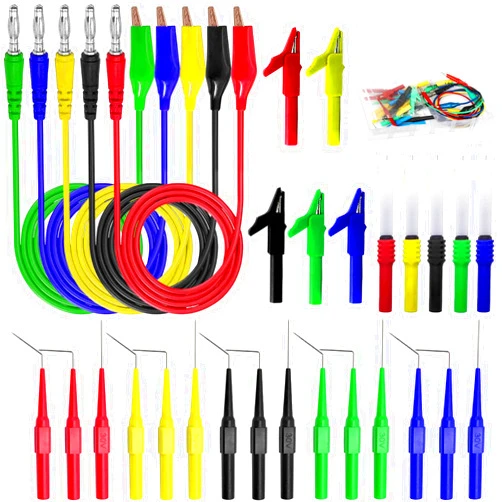 Linkhood 31PCS Back Probe Kit, Banana Plug to Copper Alligator Clip Automotive Test Leads Set, Insulation Wire Piercing Probes, Test Wires for Car Repairing Diagnostic Circuit Testing (30)