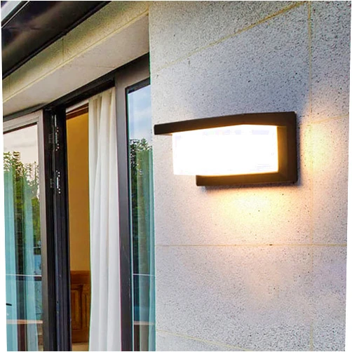 EDCWDTYYEC LED Indoor Wall Light, Modern Style LED Wall Lamp Outdoor&Indoor IP65 Waterproof Wall Mount Light Fixture Black Rectangle Sconce Light with Acrylic Shade for Garden Front Door Yard Bedroom