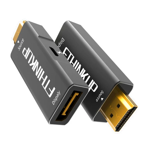 FThinkup HDMI to DisplayPort Adapter 4K@60Hz, HDMI Male to Display Port Female Adapter, HDMI to DP Adapter Compatible with PS5, Xbox, Laptop, GPU, AMD, NVIDIA and Monitor 1 Pack