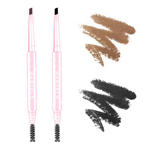 NIYET 2 Count Eyebrow Pencil, For Daily Brow Makeup, Long-Lasting Waterproof & Sweatproof, Medium Brown & Black