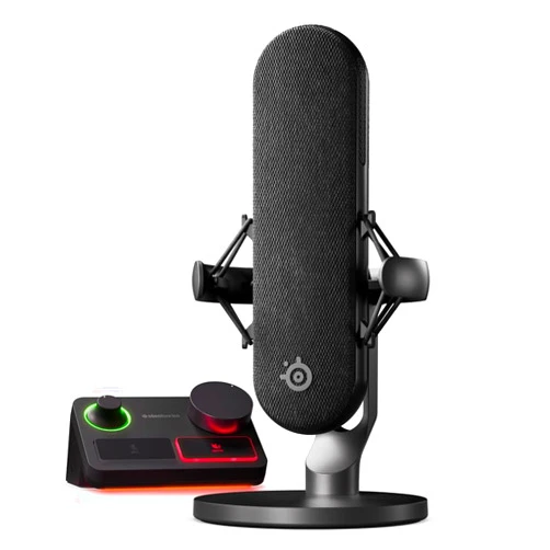 SteelSeries Alias Pro Kit — XLR Mic + Stream Mixer — 3x Bigger Capsule for Gaming, Streaming and Podcasting — USB/XLR Interface — Free Sonar Audio Software — Custom Controls — RGB — Single or Dual PC