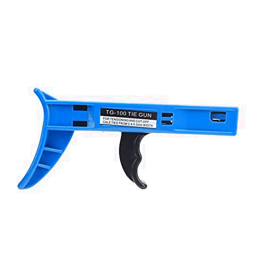 Hilitand Nylon Ties Gun Plastic Fastening Cable Tensioner Cutting Hand Tool for Nylon Cable Tie Width 2.4-4.8mm