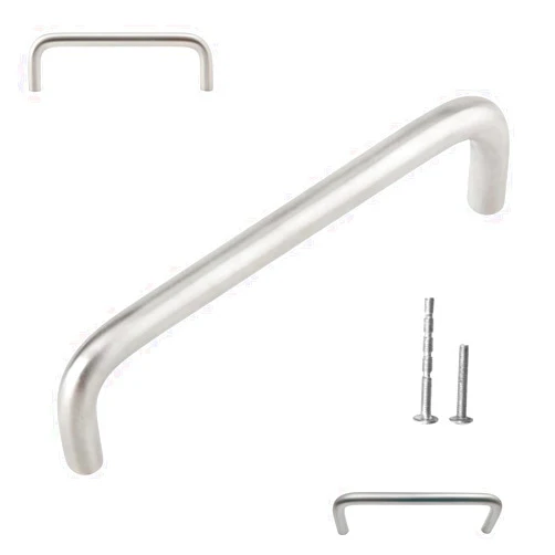 Handsley 4-Inch Wire Handles, 10-Pack – Satin Nickel Commercial Cabinet Pulls, Brushed Chrome Drawer Handles, and Matte Chrome Office Cabinet Hardware