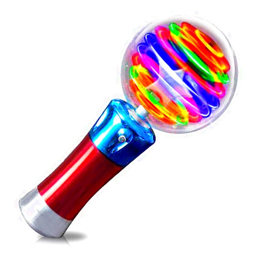 ArtCreativity Spinning Light Up Toy Wand – Magic Ball with LED Lights, Sensory Spinner for Kids, Party Favors & Classroom Prizes, Autism-Friendly Gift
