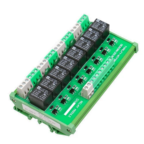 Good BNTai 8 Channel Interface Relay Module 12VACDC 24VACDC 110VAC 230VAC DIN Rail Panel Mount Automation PLC Board (8Channel ACDC24V)