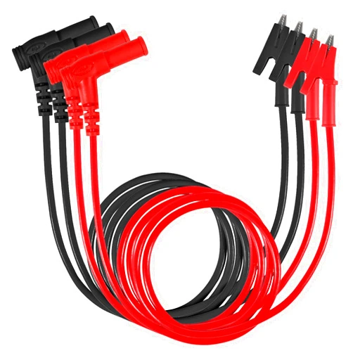 UMLIFE 2Pack Multimeter Test Leads Right Angle Banana Plug to Alligator Clip Heavy Duty Silicone Wire 14 Gauge for Electrical Testing 3 Feet/1m