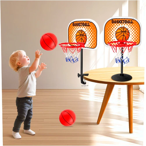 NZQXJXZ Indoor Basketball Hoop,Mini Tabletop Basketball Hoop Set with Two Balls, Mini Hoops for Desk Table Bed Office Bedroom Basketball Toys for Kids and Adults