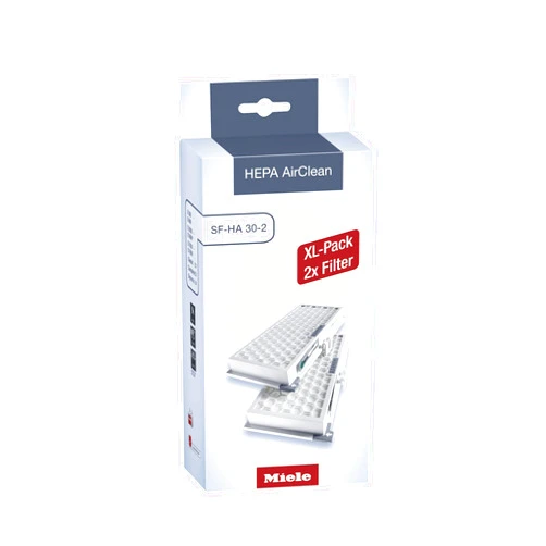 Miele HEPA AirClean SFHA30-2 Vacuum Filter, 12 Month Lifespan, With TimeStrip Filter Change Indicator - XL Pack For 2 Years of Clean Air, XL Pack 2X Filter