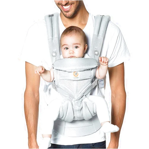 Ergobaby Omni Classic (formerly OMNI 360) All-Position Baby Carrier for Newborn to Toddler with Lumbar Support and Cool Air Mesh, 7-45 Pounds, Pearl Grey, One Size