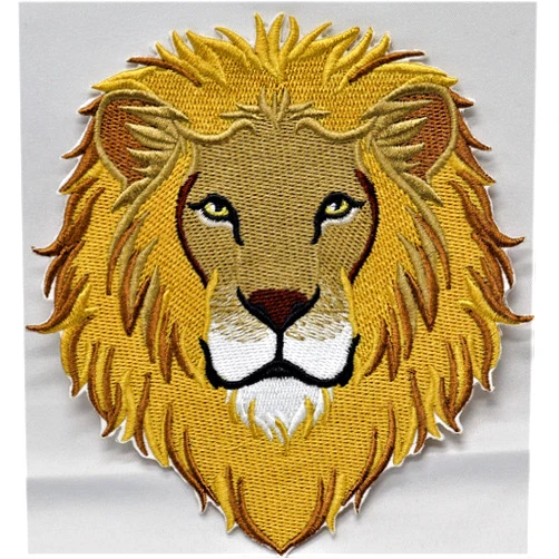 BeyondVision Nature Weaved in Threads, Amazing Animal Kingdom [Mighty Lion Face] [Custom and Unique] Embroidered Iron on/Sew Patch [5.32