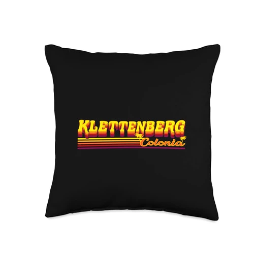 Kölner Viertel und kölsches Karneval Veedel Cologne Klettenberg Colonia Retro and Vintage Design Throw Pillow