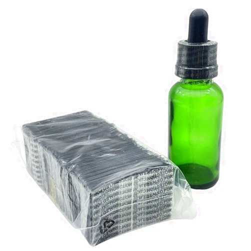 SZCJMYKJ 500Pcs 45 x 30 mm Printed Clear Perforated Shrink Bands for Cap Diameter 3/4 to 1 Inch, Easy Use, Make Products Professional (45X30mm)