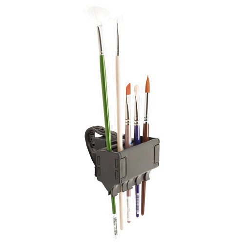 Easy To Use Products Brush Grip Paintbrush Holder and Drying Rack/Caddy, Painting Supplies (Black)