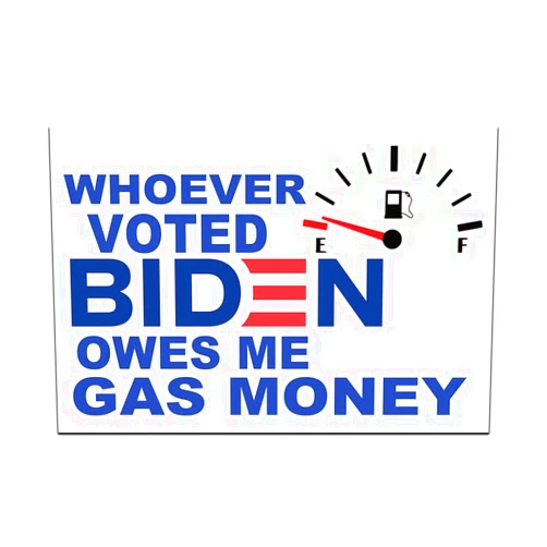 JP's Parcels Funny Tool Box Magnet Sign - 4x6 in. FJB Let's Go Brandon Whoever Voted for Biden Owes Me Gas Money