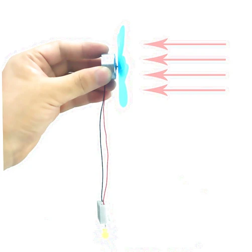 EUDAX DIY DC Power Micro Motor Wind Turbine Electricity Generator Blades Model