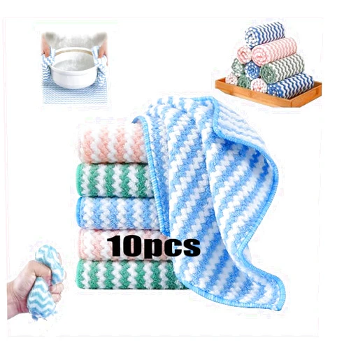 Yuguocly Circulatik Cleaning Rag, Circulatik Microfiber Cleaning Rag, Circulatik Cleaning Fiber Cloths, Reusable and Washable Towels for Kitchen, Circulate Cleaning Rags (10PCS)