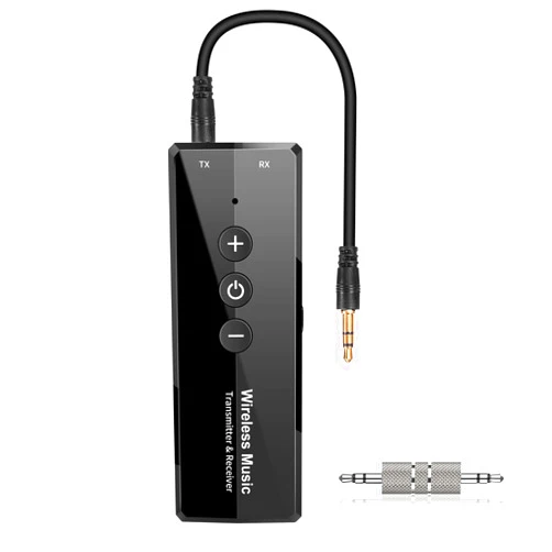 LENDAWAY Upgraded Bluetooth 5.3 Transmitter Receiver, Bluetooth Audio Adapter for Airplane TV Car Gym Home Stereo System, AptX Adaptive Low Latency/Can Pair 2 Wireless Headphones Simultaneously, 3.5mm Jack
